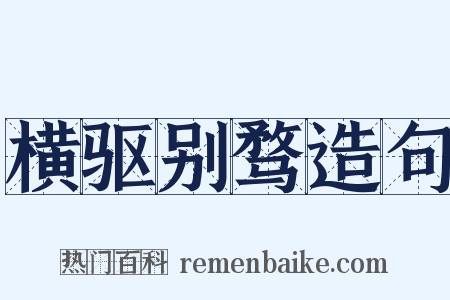 横驱别骛造句是什么意思的图片